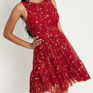 STARDOM RED BOW BACK DRESS - LIMITED, SIZE MEDIUM BNWT